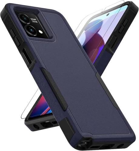 Vista 10 de Funda para Moto G Stylus 5G 2023: funda protectora de doble capa resistente para teléfono celular, a prueba de golpes, con protector de pantalla