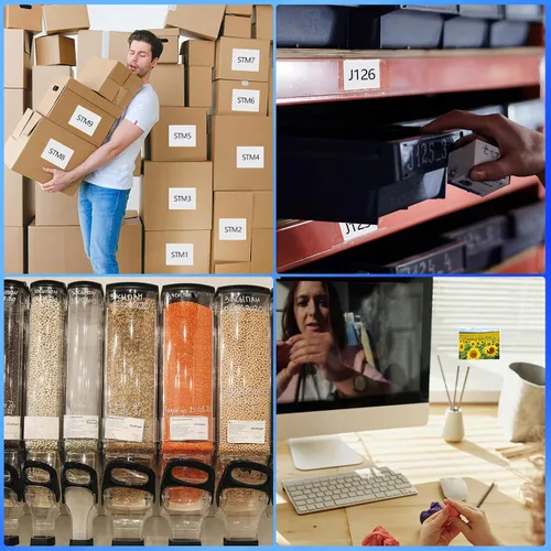 Vista 4 de 100 bolsillos autoadhesivos para exhibición, fundas de papel de 8.5 x 11 pulgadas, protectores de pared y comunicaciones de puerta, protector