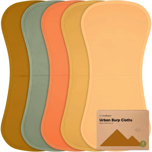 Vista 14 de Paños orgánicos para eructos para bebés niños y niñas, paquete de 5 paños de algodón súper absorbentes para bebés, trapos suaves y afelpados