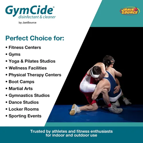 Vista 6 de GymCide desinfectante y limpiador para deportes, gimnasios y equipos de fitness, registrado por la EPA, cuarto de galón (1)