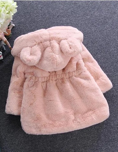 Vista 2 de Mallimoda - Chaqueta de forro polar con capucha para niñas
