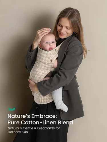 Vista 5 de GROWNSY Portabebés para recién nacidos a niños pequeños, ligero, ergonómico de 7-44 libras, portabebés para recién nacidos con soporte