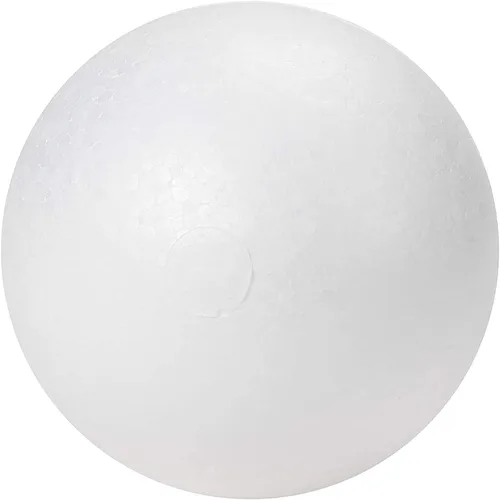 Vista 5 de Juvale Medias bolas de espuma hueca, paquete de 4, 4 pulgadas de diámetro, color blanco, kit de esferas de espuma para manualidades y formas