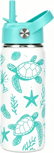 Vista 20 de Botella de agua deportiva de 16 onzas para niños, botella aislada de acero Sports Balls