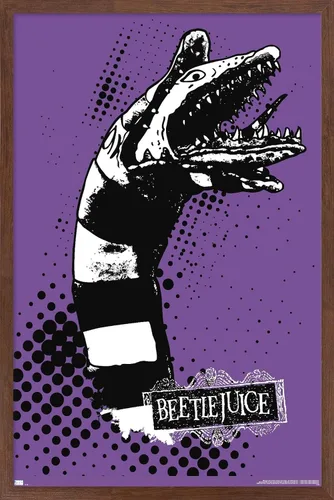 Vista 10 de Trends International Beetlejuice - Póster de pared de gusano de arena, 22.4 pulgadas de largo x 14.7 pulgadas, versión enmarcada de madera