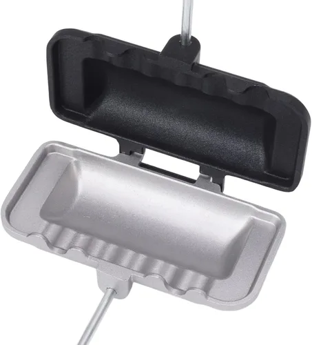 Vista 8 de Sartén para hornear sándwich de doble cara, sartén de doble cara, mango extraíble, sartenes antiadherentes, sartén de aluminio para quesos a