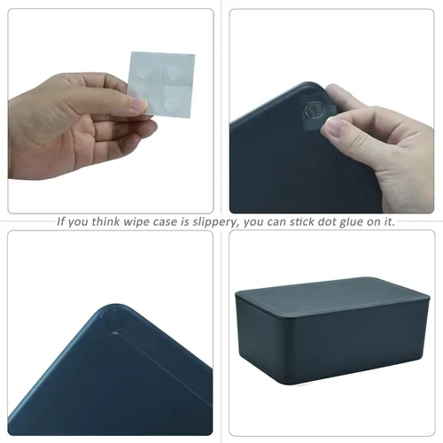 Vista 5 de Dispensador de toallitas para pañales, estuche de toallitas para bebés, soporte para toallitas para bebés (negro) Keeps Diaper Wipes Fresh, Wipe