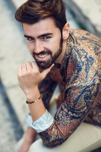 Vista 6 de Pulsera de mancuernas negra hecha a mano, para gimnasio, hermanos, fitness, piedra volcánica, piedra de lava volcánica, ajustable, pulsera