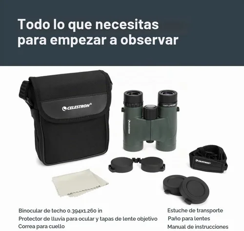 Vista 8 de Binoculares Nature DX, de Celestron 71328, color verde militar