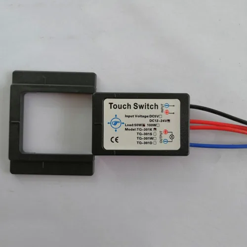 Vista 5 de DC12-24V On/Off espejo de baño aislado interruptor táctil TQ-301K para lámpara ligera