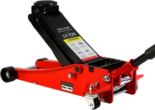 Vista 19 de LKTART Gato hidráulico de piso de 2 toneladas de bajo perfil para automóvil con rango de elevación de pistón único 3.3"-15.2