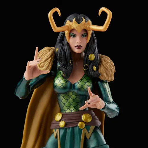 Vista 4 de Marvel Legends Series Loki Agent of Asgard - Figura de acción de embalaje retro de 6 pulgadas, 2 accesorios