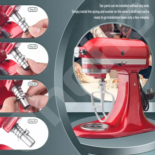 Vista 3 de Resorte y arandela de acero inoxidable 304 para mezcladores Kitchenaid de 3.5 cuartos a 7 cuartos de galón (excluidos los modelos mini). Protege