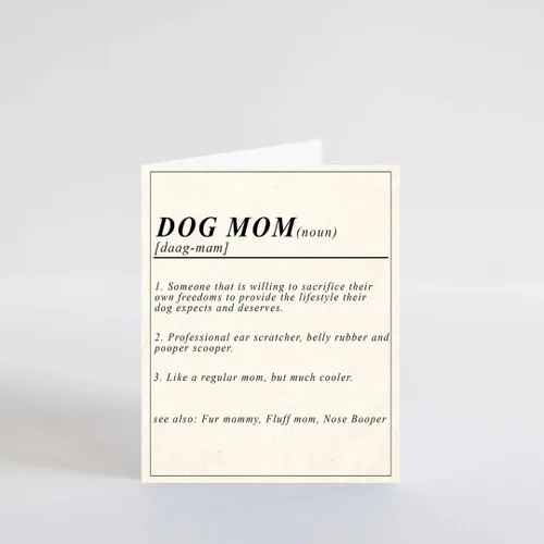 Vista 4 de PICTURE THIS PRINTS Tarjeta de definición de perro mamá, tarjeta de cumpleaños de perro mamá, tarjeta para mamá de perro, tarjeta para mamá perro