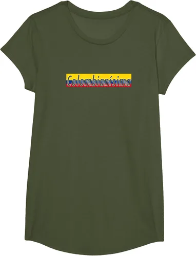 Vista 67 de Camisas Colombianisima Colombia para mujer Bandera de Colombia, Negro, S