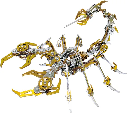 Vista 13 de Microworld Rompecabezas de metal 3D, kits de modelo de metal mecánico de vaca, colección Steel Warcraft Challenge rompecabezas 3D para adultos