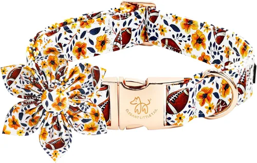 Vista 15 de Collar para perro Elegant little tail de otoño, collares para mascotas de Halloween con flor, lindo estampado de calabaza, collar para cachorro B