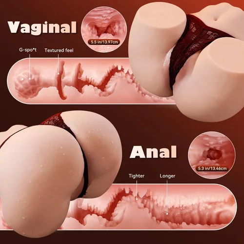 Vista 5 de Muñeca sexual de coño grande de 15 libras para hombres – Juguete sexual realista y jugoso de culo regordete, masturbador masculino de tamaño real