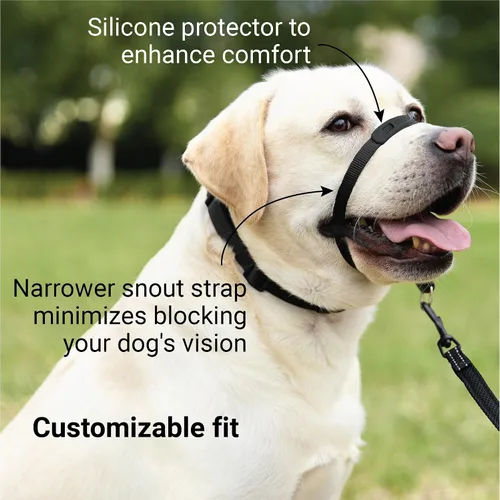 Vista 4 de SVD.PET Collar de cabeza de perro sin tirones para paseos más fáciles, protector a prueba de mordeduras para aumentar la comodidad, diseño simple