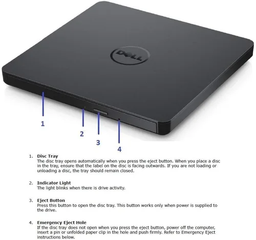 Vista 3 de Unidad de DVD externa USB compatible con Microsoft Windows 10 / Vista /7/8.1, Mac OS, Dell, Acer, ASUS, Apple, Samsung, Lenovo Laptop Notebook