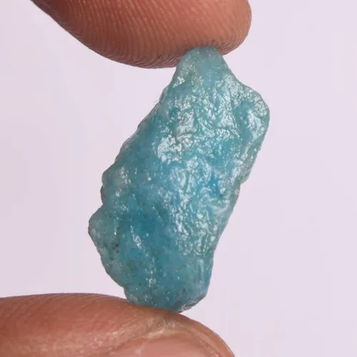 Vista 2 de REAL-GEMS Aguamarina de cielo aguamarina suprema 100% natural, aguamarina áspera certificada, 8.65 Ct piedra aguamarina sin calefacción, De Las