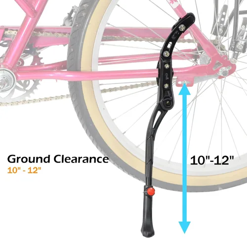 Vista 5 de Lumintrail, soporte de montaje central para bicicleta, pie de apoyo, ajustable, aleación de aluminio, se adapta a 24"-28