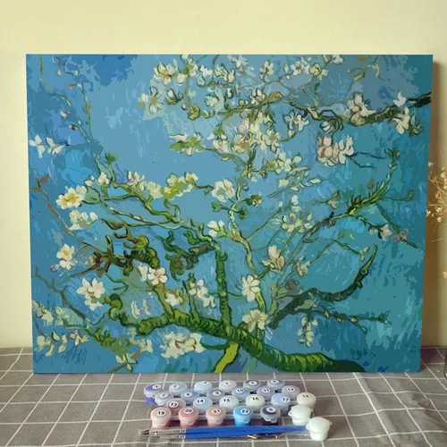 Vista 2 de Serie de Obras Maestras de Vincent Van Gogh Pintura por Números para Adultos de Tucocoo, Kits de Pintura por Números para Adultos DIY