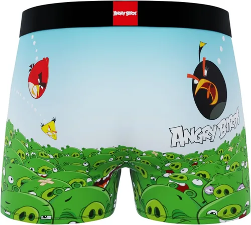 Vista 3 de CRAZYBOXER Ropa interior para hombre Angry Birds, ligera, cómoda, con cintura antideslizante (paquete de 2)