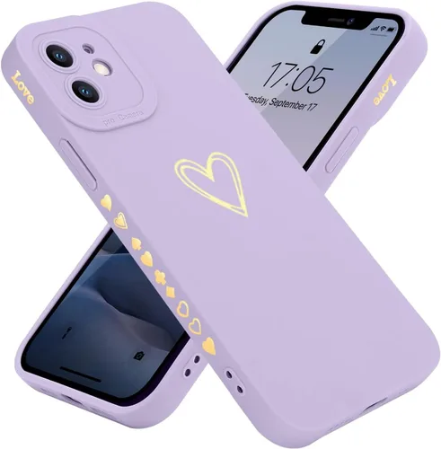 Vista 14 de Teageo Funda compatible con iPhone 12 Pro Max de 6.7 pulgadas para mujeres y niñas, bonito corazón de lujo