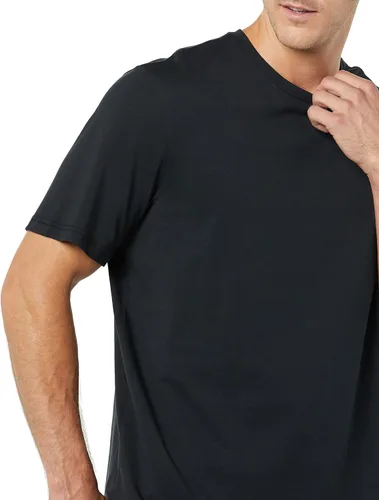 Vista 6 de Tienda Essentials Camiseta de manga corta con cuello redondo para hombre, ajuste regular, paquete de 2