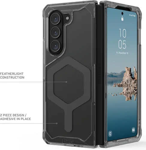 Vista 6 de URBAN ARMOR GEAR [Versión actualizada] Funda UAG para Samsung Galaxy Z Fold 5 2023 Plyo Pro Ash/Space Grey, resistente y antiamarilleamiento