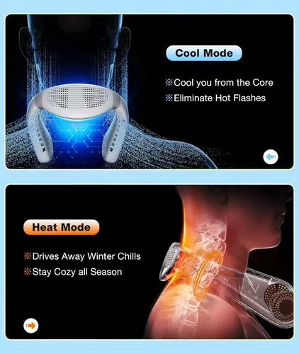 Vista 9 de TORRAS COOLiFY Air2024 - Aire acondicionado de cuello actualizado, ventilador de cuello portátil ultraligero recargable, dispositivo de enfriamiento