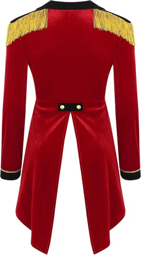 Vista 2 de Abrigo retro de terciopelo victoriano para mujer, chaqueta steampunk, disfraz de circo