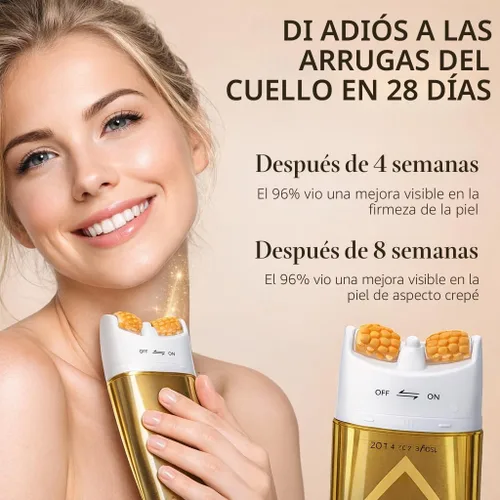 Vista 4 de Ycz AH-8 Crema reafirmante para el cuello con rodillo para el cuidado del cuerpo, hidratante, antienvejecimiento, crema para el cuello con péptidos