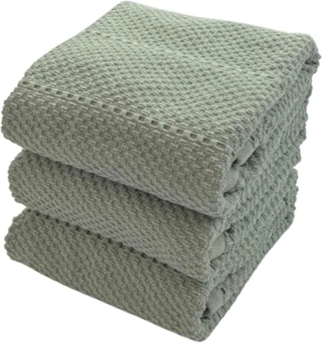 Vista 36 de Serafina Home Toallas de cocina de tamaño grande de color sólido negro: paño de 100 % algodón suave para limpieza y secado absorbente, con ribete