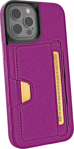 Vista 95 de Smartish Funda tipo cartera para iPhone 11 Pro - Wallet Slayer Vol. 2 [soporte protector delgado] tarjetero (seda) - Black Tie Affair