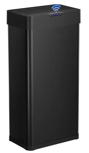 Vista 11 de Arlopu Cubo de basura automático, cubo de basura de acero inoxidable con sensor de movimiento, cubo de basura inteligente sin contacto, con tapa