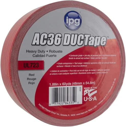 Vista 3 de IPG Heavy Duty AC36 DUCTape 1.88" x 60 yardas, plata (rollo individual)