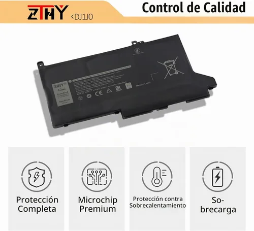 Vista 5 de Reemplazo de batería DJ1J0 de 42 Wh para Dell Latitude 12 7280 7290 E7280