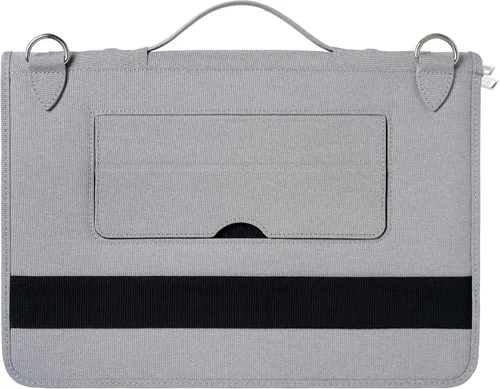 Vista 4 de Funda de cuero gris para laptop compatible con laptop Dell Inspiron 16 Plus 7620 de 16 pulgadas