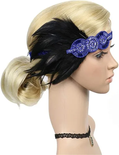 Vista 2 de 1920s Flapper Headband Roaring 20s Great Gatsby Headpiece for Women headpieces Headband