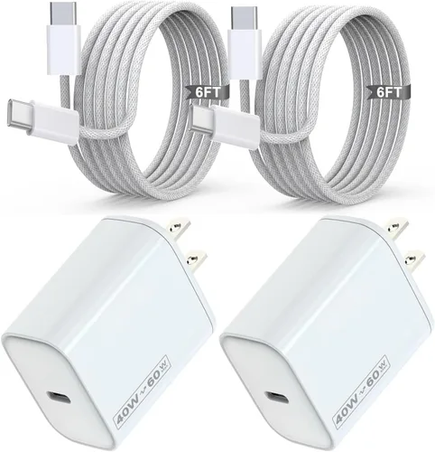 Vista 12 de Cargador para iPhone 17 de carga rápida, cargador rápido USB C y cable tejido USBC a C de 3 pies tipo C para Apple iPhone 17e/17/17 Pro Max/17