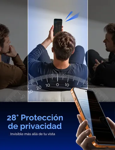 Vista 2 de MAGIC JOHN Paquete de 2 protectores de pantalla de vidrio para iPhone 17 Pro Max de 6.9 pulgadas, antiespía, eliminación automática de polvo, sin