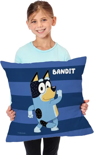 Vista 4 de Northwest Almohada Bluey, 18" x 18", Roll Call Bandit