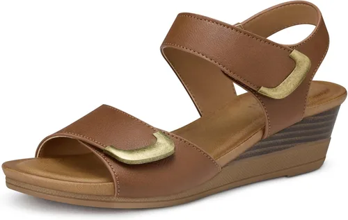 Vista 9 de SHIBEVER Sandalias de cuña para mujer: zapatos cómodos y elegantes para Negro