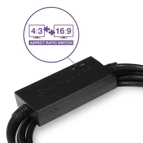Vista 5 de Hyperkin 3-In-1 HDTV Cable for GameCube N64 Super NES