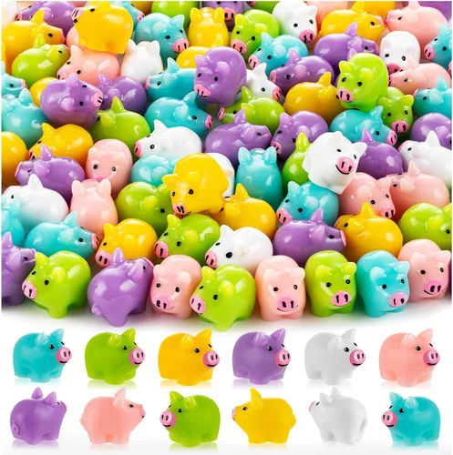 Vista 27 de 18 mini figuras luminosas de panda de resina con 2 bambúes para casa de muñecas