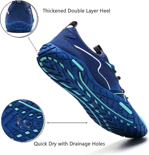 Vista 4 de Tenis impermeables para hombres y mujeres, descalzo, calcetín acuático de secado rápido para usar al aire libre, calzado deportivo para kayak