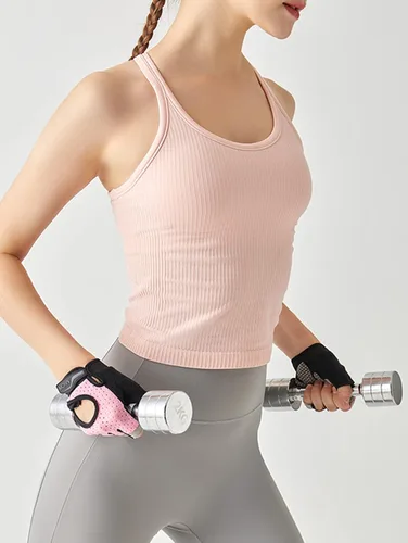 Vista 80 de sphinx cat - Camiseta corta de entrenamiento para mujer, camiseta sin mangas, acanalada, con espalda cruzada y brasier integrado