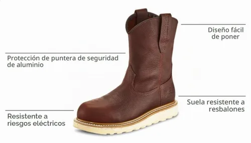 Vista 3 de Irish Setter, Ashby, para hombre, 11, puntera de seguridad de aluminio, bota de trabajo